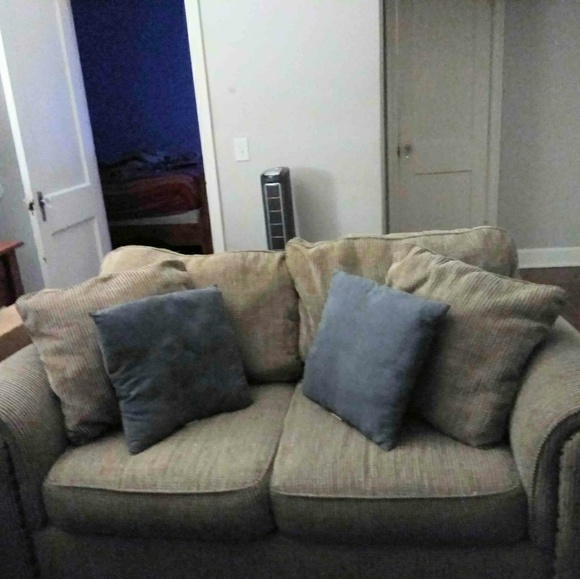 Couch and loveseat set and living room table - Picture 2 of 2